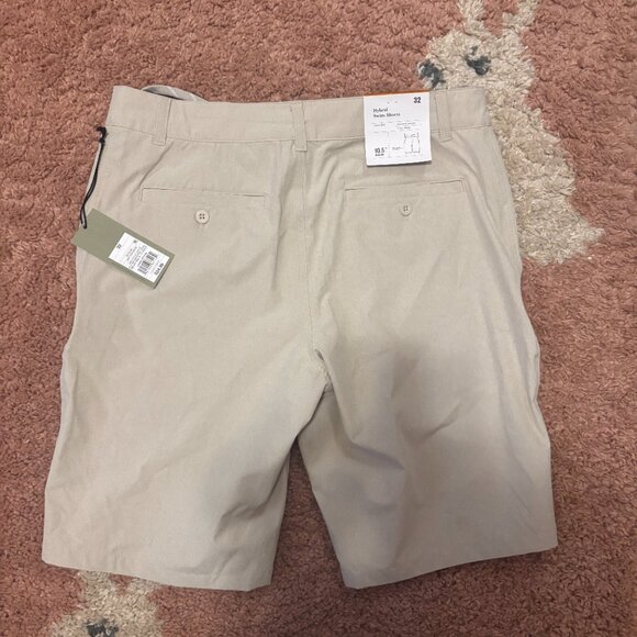 NWT Goodfellow Hybrid Swim Shorts Mens 32 Light Taupe 10.5" Inseam Swim Surf - Picture 6 of 9